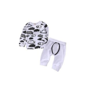Baby Boys Lovely Clouds Design Long Sleeves Clothes Set