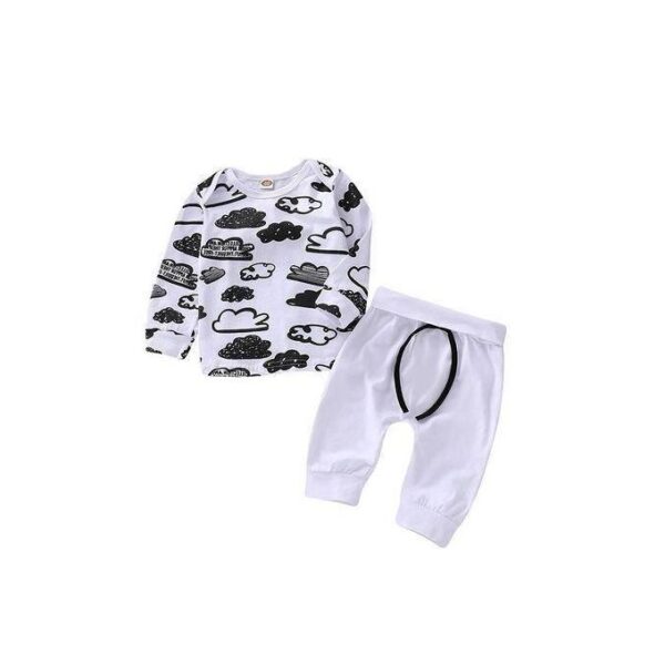 Baby Boys Lovely Clouds Design Long Sleeves Clothes Set