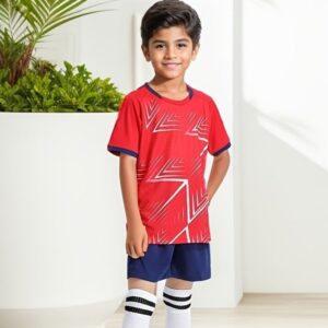 Boy Football Sport Clothes Set T-shirt+Shorts 2PCS 4-14Y