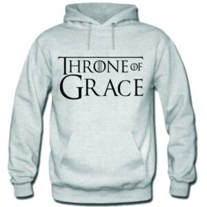 Danami Throne Of Grace Printed Hoodie- Light Grey
