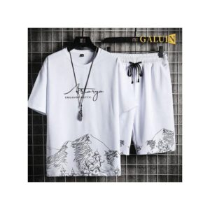 Short Sleeve T-shirt + Shorts - White